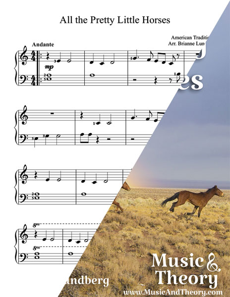 All the Pretty Little Horses Piano Sheet Music Sample