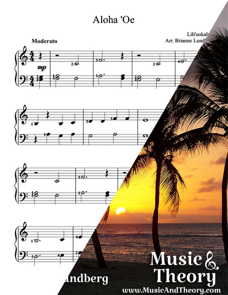 Aloha Oe Piano Sheet Music Sample