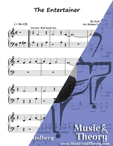 The Entertainer Beginner Piano Sheet Music Sample