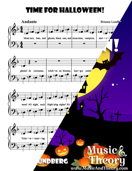 Time for Halloween Piano Sheet Music Sample