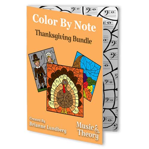 Thanksgiving Color By Note Bundle  MusicAndTheory.com