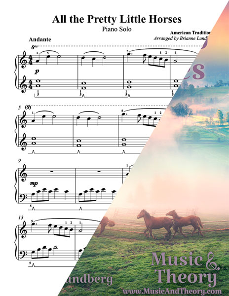 All the Pretty Little Horses piano sheet music preview