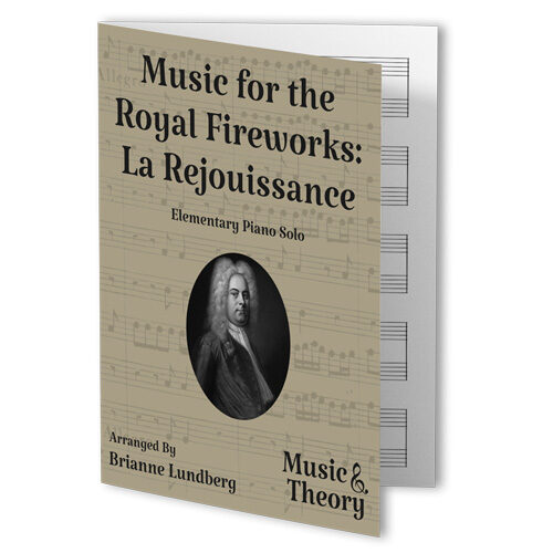 Music for the Royal Fireworks: La Rejouissance by Handel elementary piano sheet music