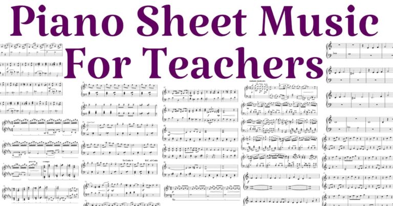 Piano Sheet Music for Teachers