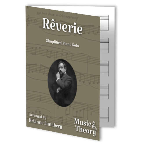 Reverie by Debussy simplified piano sheet music